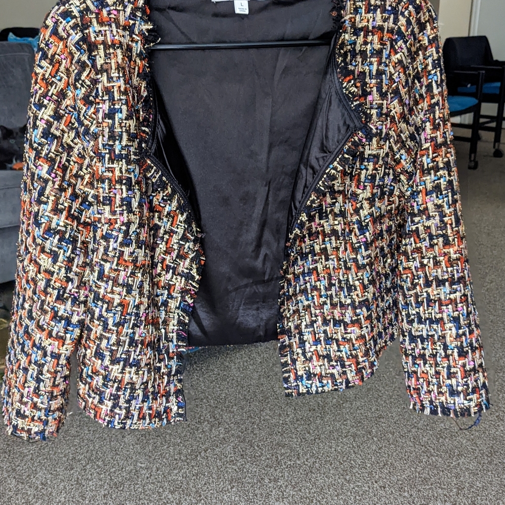 Multicolor Tweed Jacket - image 1
